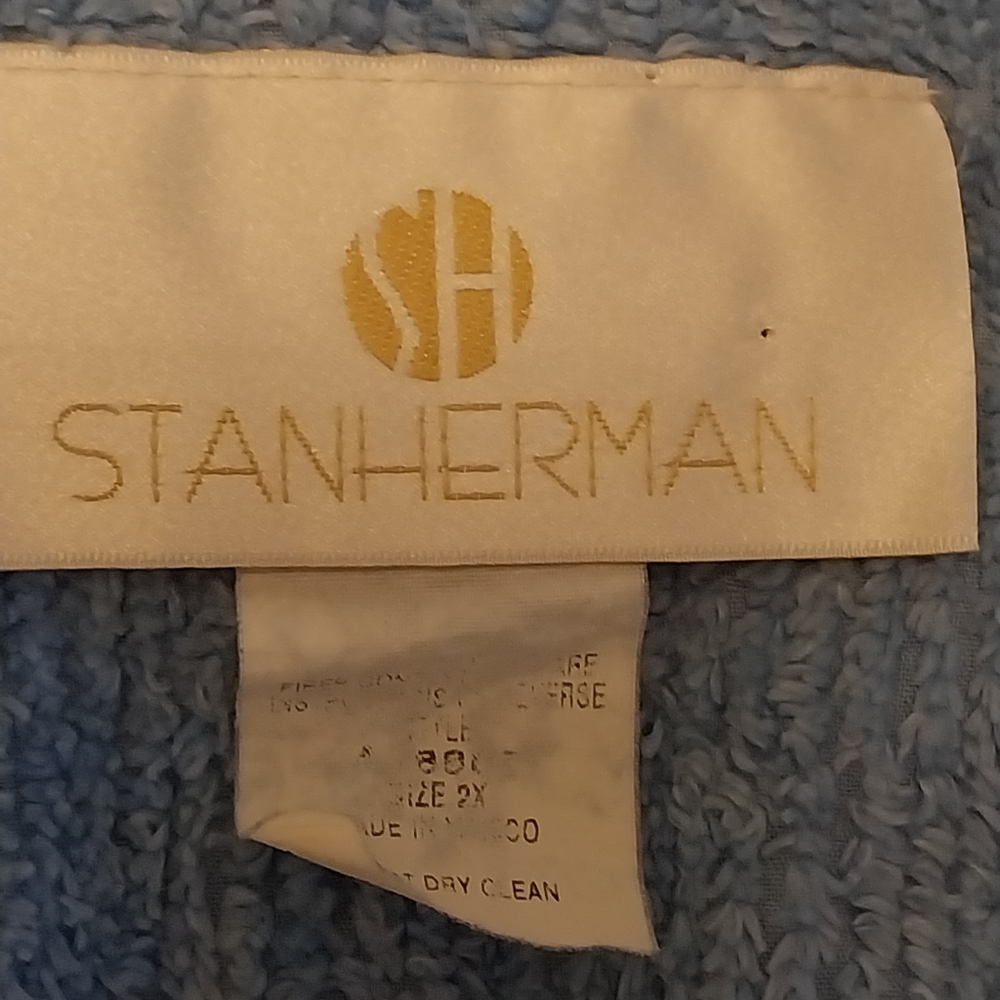 Stan Herman Vintage Women's Blue Moon & Stars Robe - Picture 2 of 9